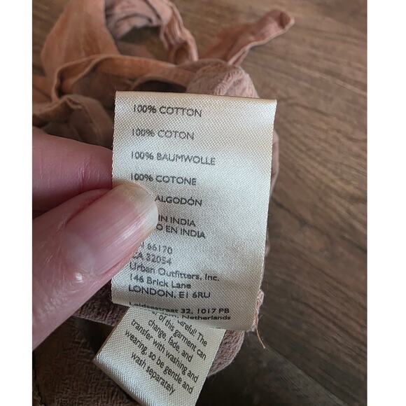 Free People Amalfi Brown Cotton Shortalls Overalls Shorts Small Neutral Boho - Picture 4 of 4